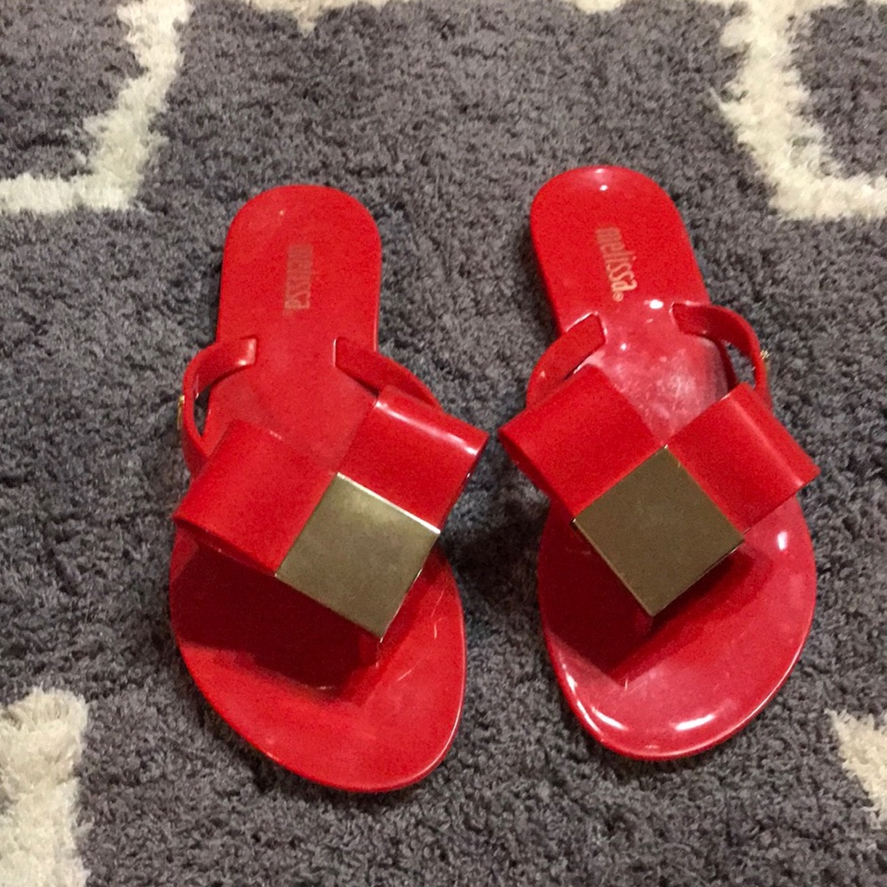 Melissa-Red flip flops